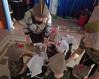 В МБДОУ “ЦРР-детского сада “Теремок”прошло развлечение ко Дню Защитника Отечества